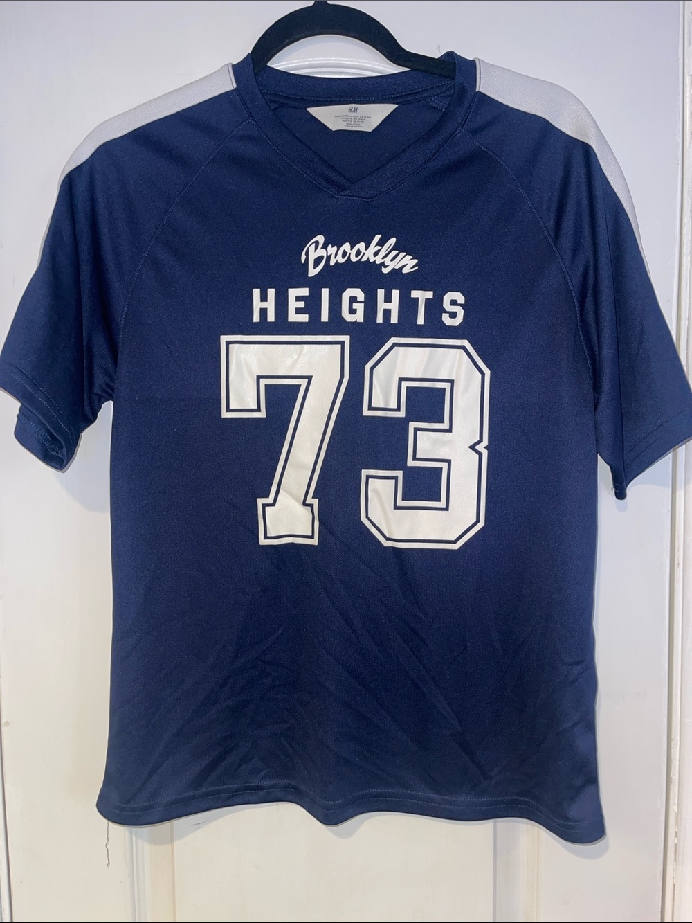 H&M Navy and White Brooklyn Heights Athletic Tee